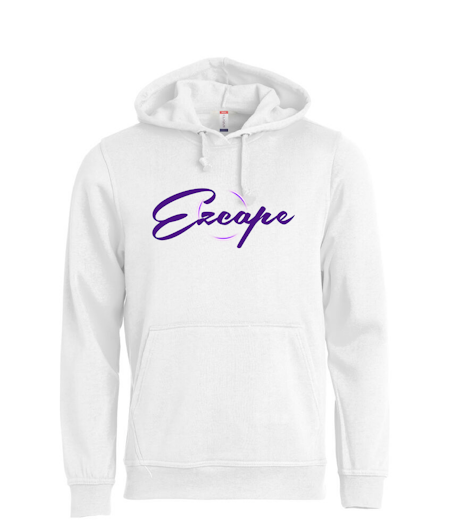 Vit HOODTRÖJA "EZCAPE"