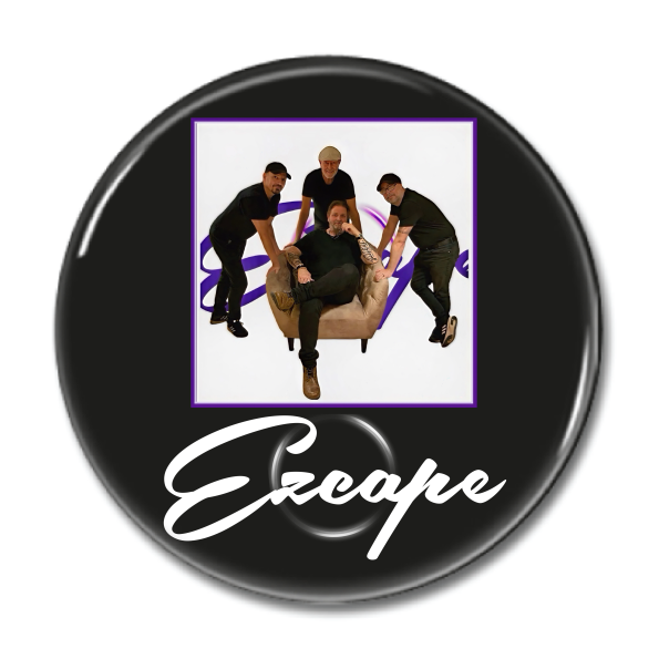 Magnet "EZCAPE Bild & vit logo" 44mm