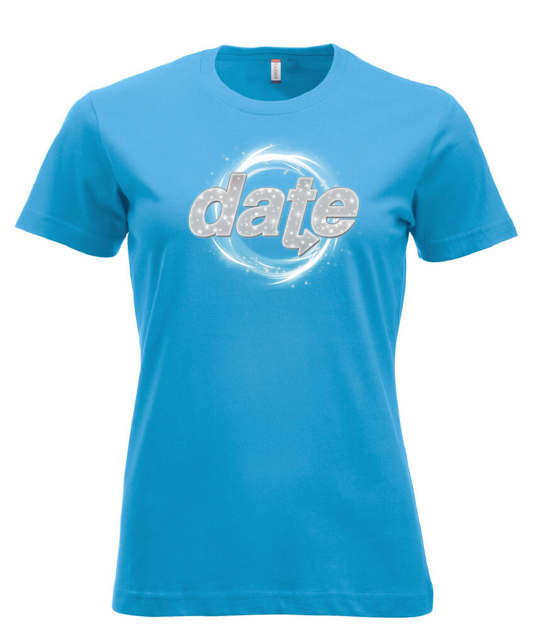 Turkos Dam T-shirt "DATE Virvel"