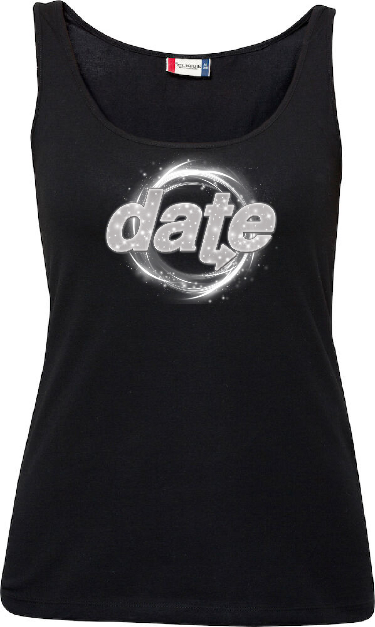 Svart Dam Linne "DATE Virvel"