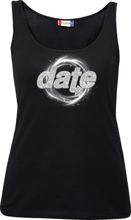 Svart Dam Linne "DATE Virvel"