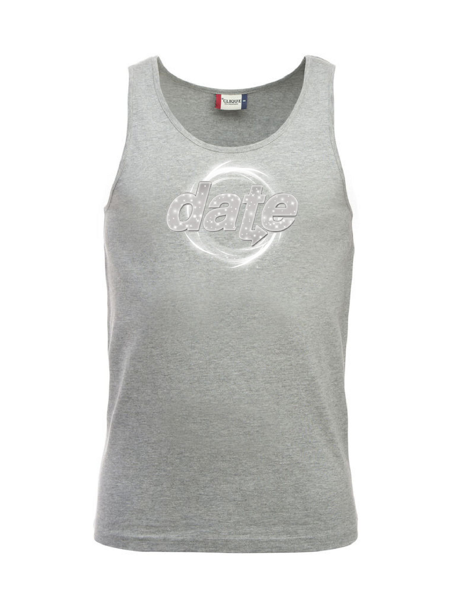 Grå Tank Top "DATE Virvel"