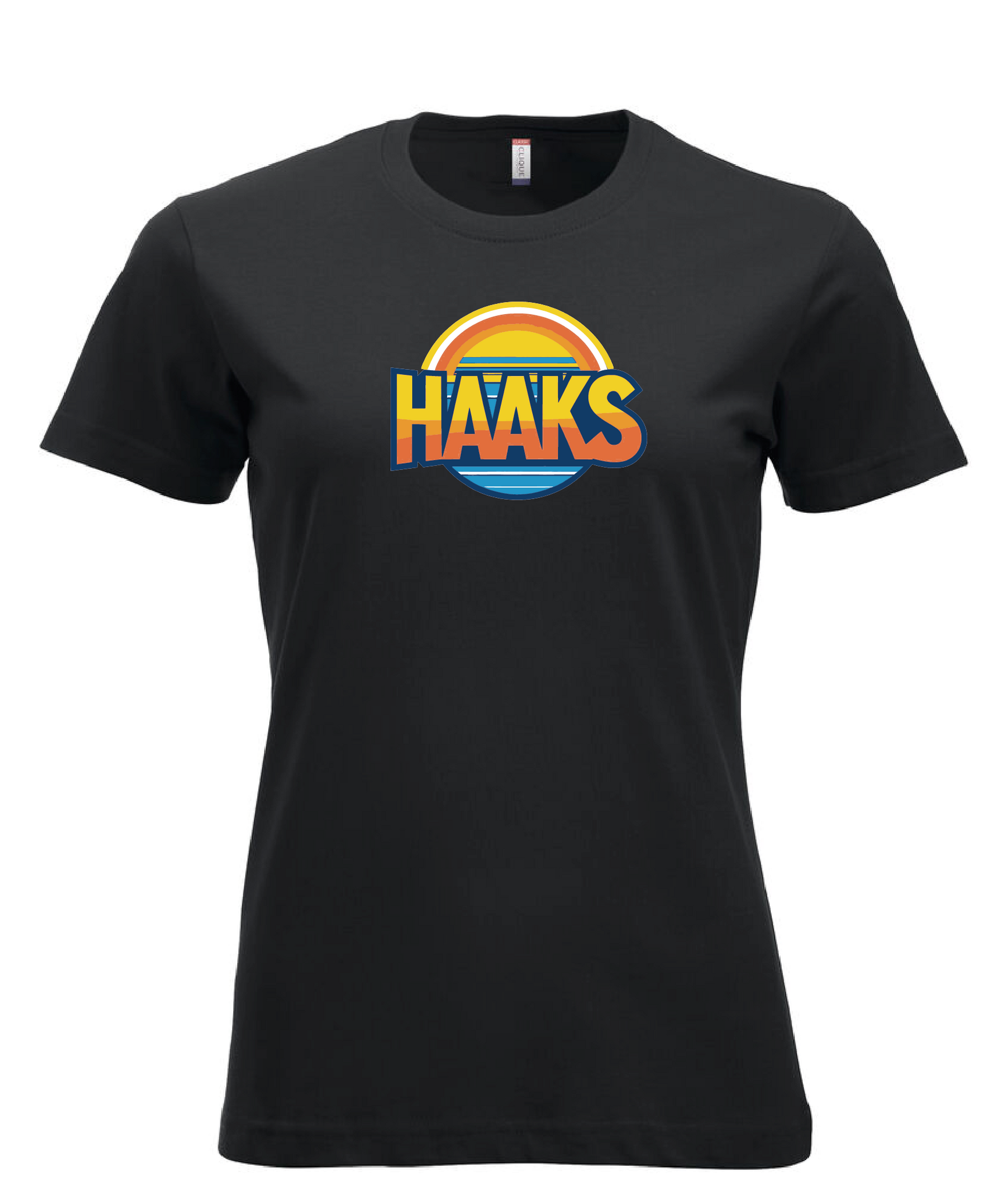 Svart Dam T-shirt "HAAKS Sommar"