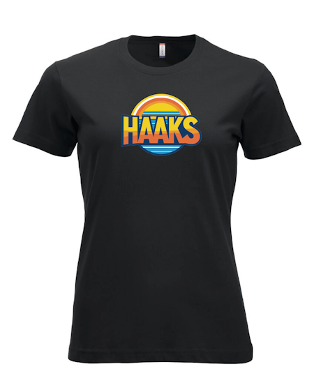 Svart Dam T-shirt "HAAKS Sommar"