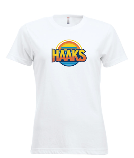 Vit Dam T-shirt "HAAKS Sommar"
