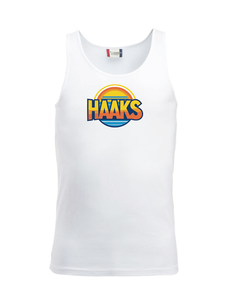 Vit Tank Top "HAAKS Sommar"