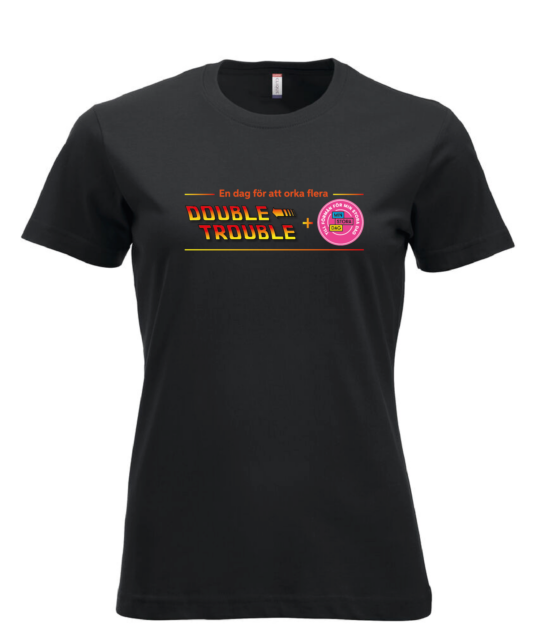 Svart Dam T-SHIRT "Double Trouble"