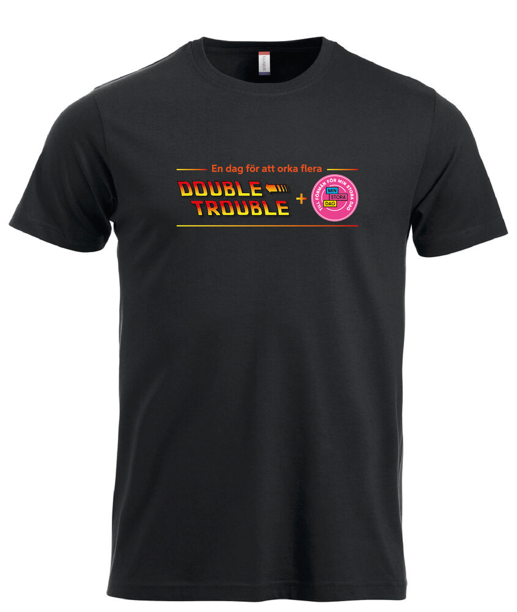 Svart T-SHIRT "Double Trouble"