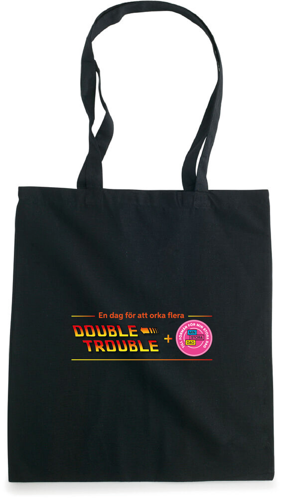 Svart Tygkasse "Double Trouble"