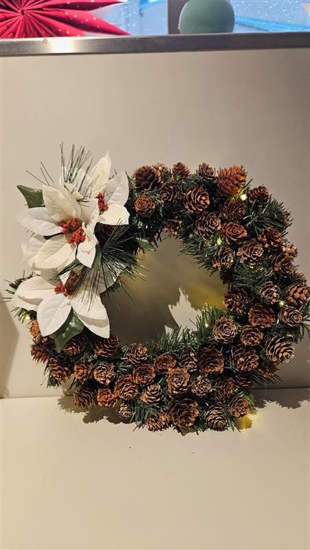 Julkrans med ljusslinga