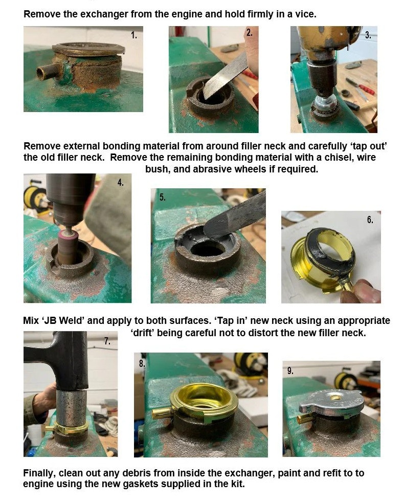 Volvo Penta MD2010 reparationssats för värmeväxlare