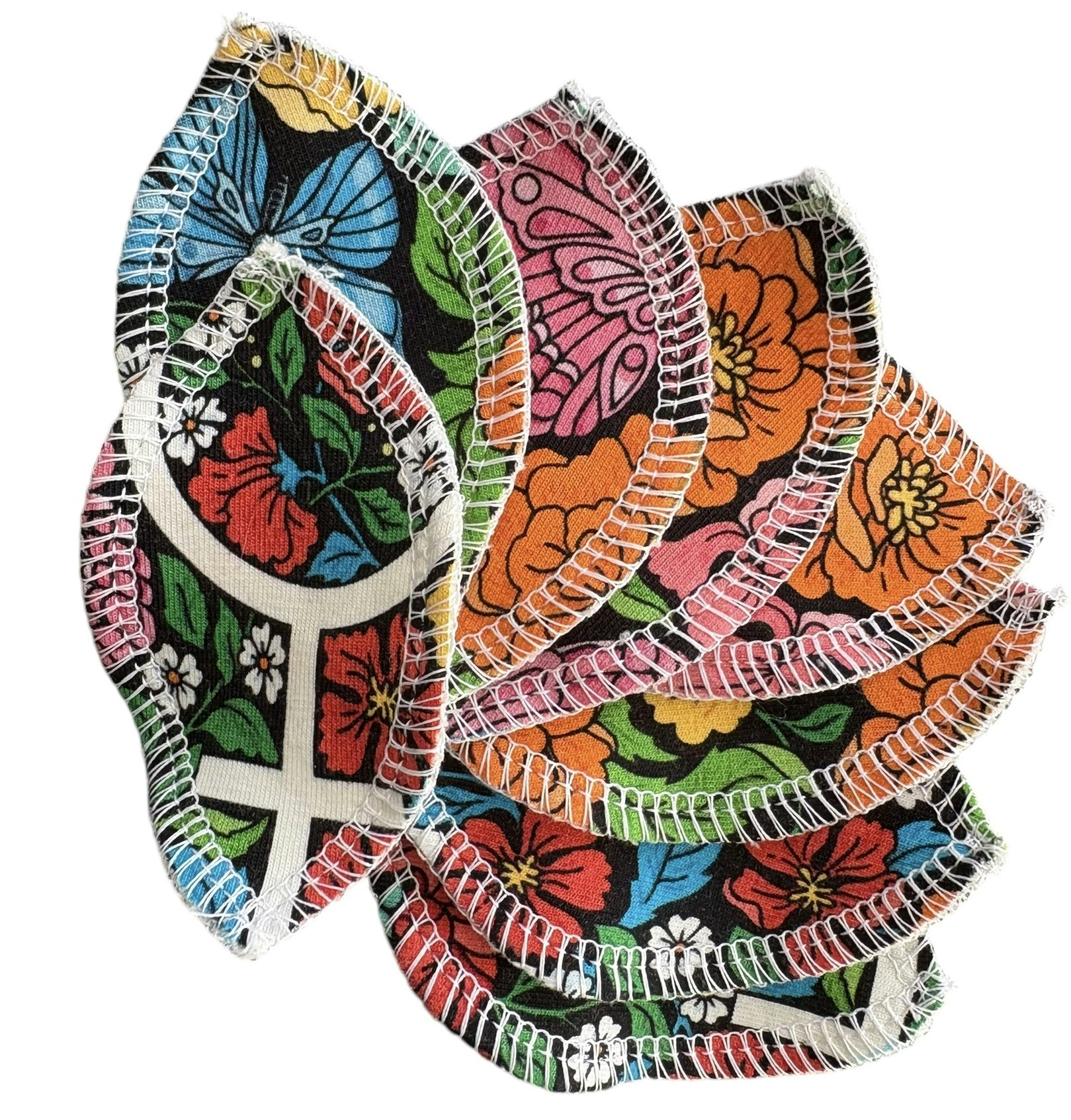 Interlabia pads olika mönster & material