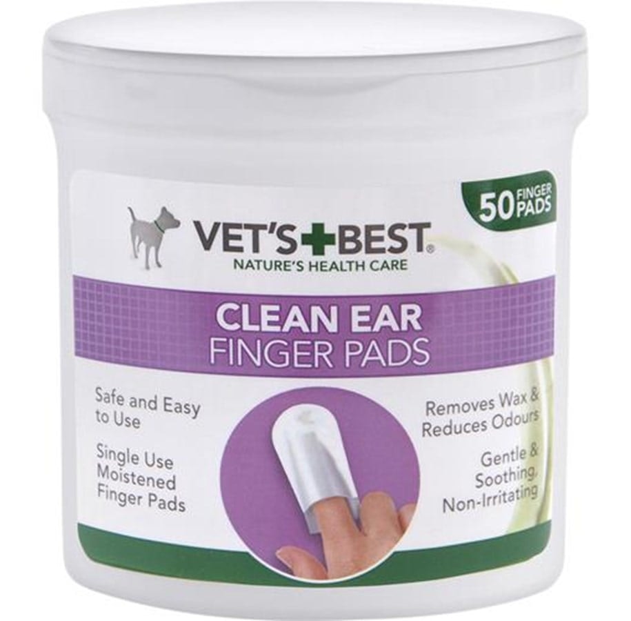 Vet’s Best Clean Finger Pads til vask av ører 50 stk