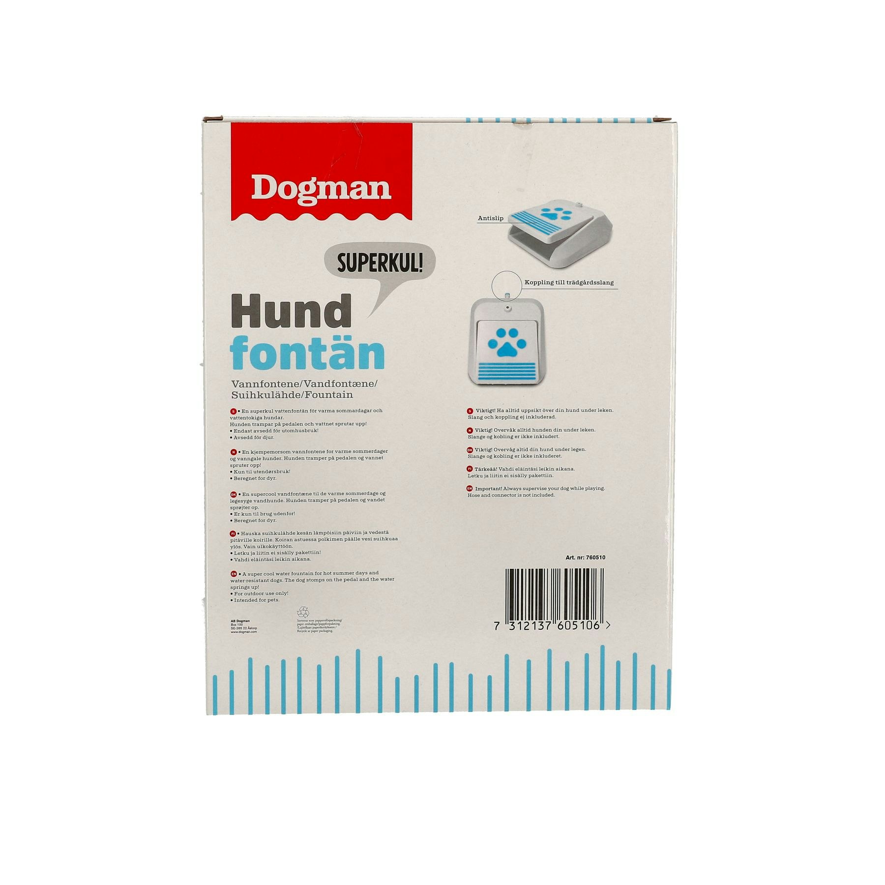 Dogman Vannfontene Hvit 28cm