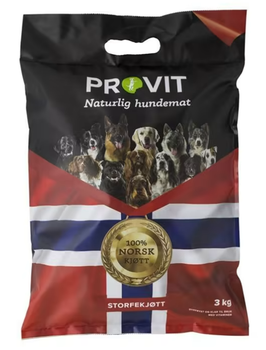 PROVIT Frossent Oksekjøtt m/vitamin 3 kg