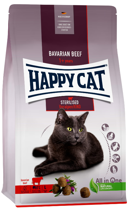 Happy Cat Sterilisert Adult Oksekjøtt 4kg