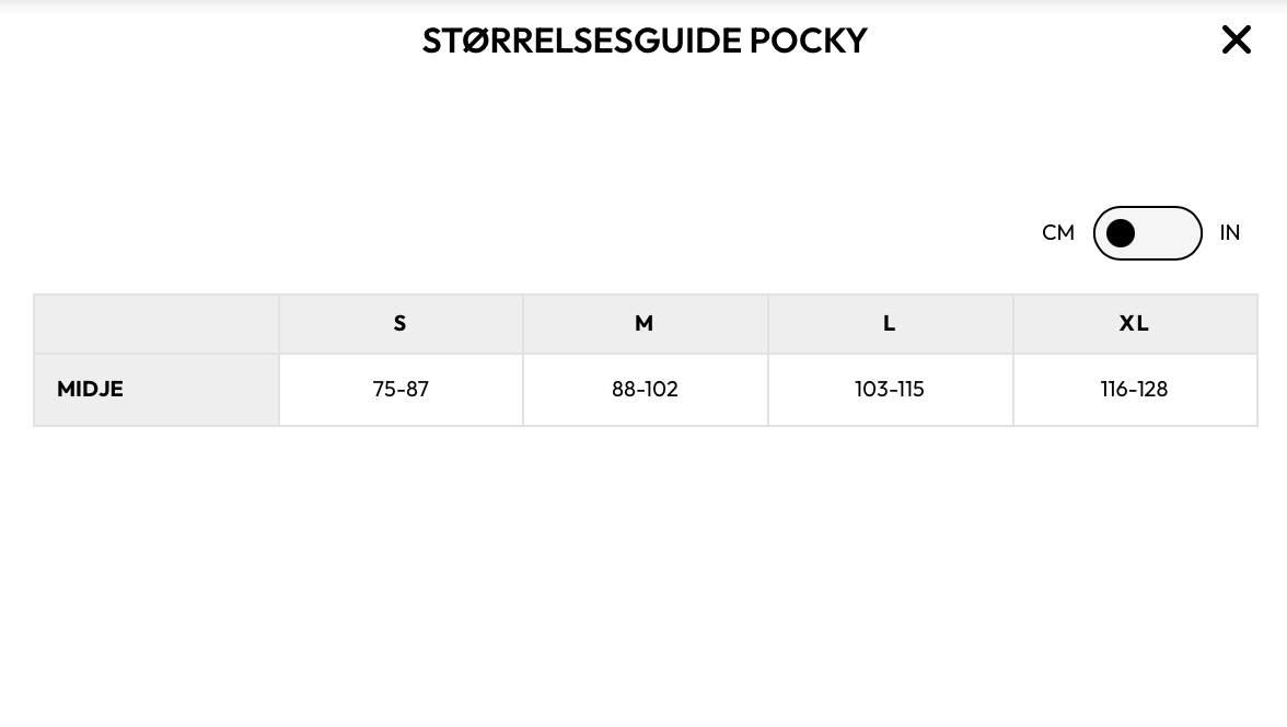 Treningsbelte POCKY