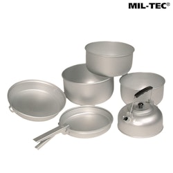 MIL-TEC by STURM ALU COOK-SET (3 COOK POTS, PAN, TEA POT)