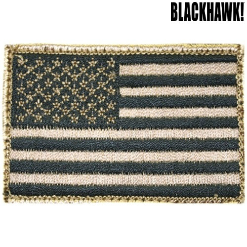 Blackhawk American Flag Patch w/Velcro, Tan/Black