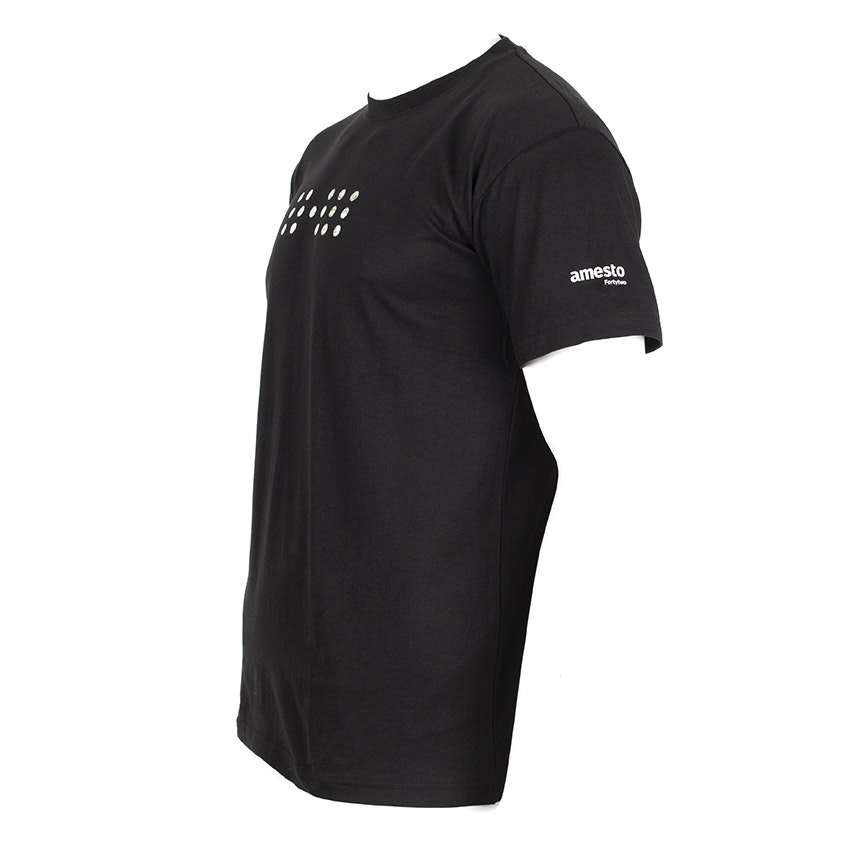 Fortytwo Dotted T-Shirt svart/hvit