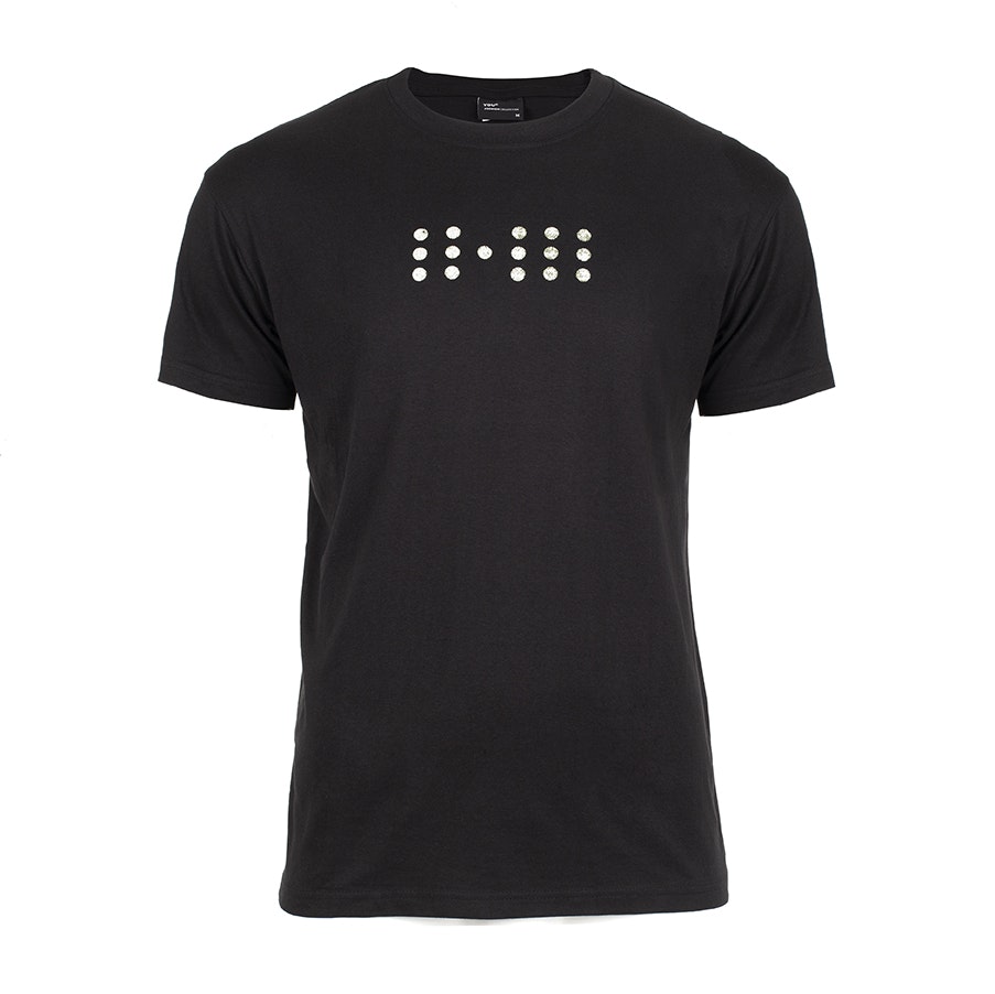 Fortytwo Dotted T-Shirt svart/hvit