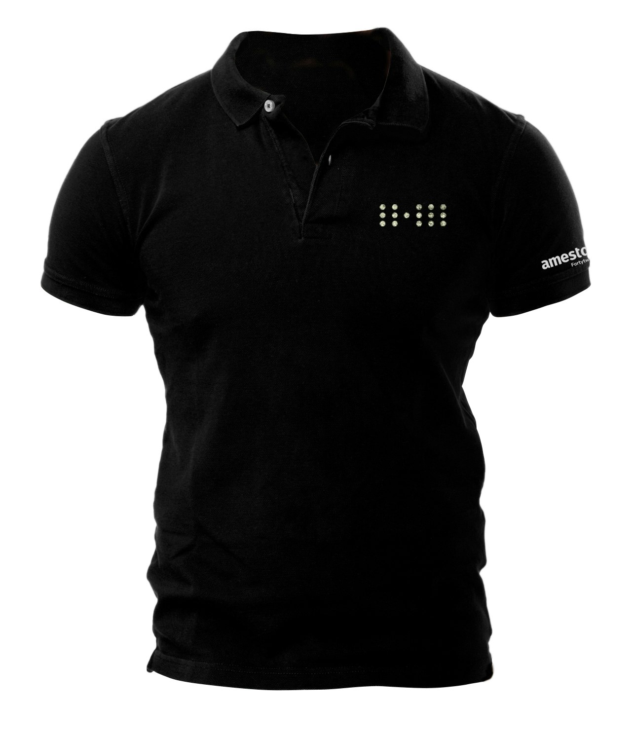 Polo shirt sort/hvit