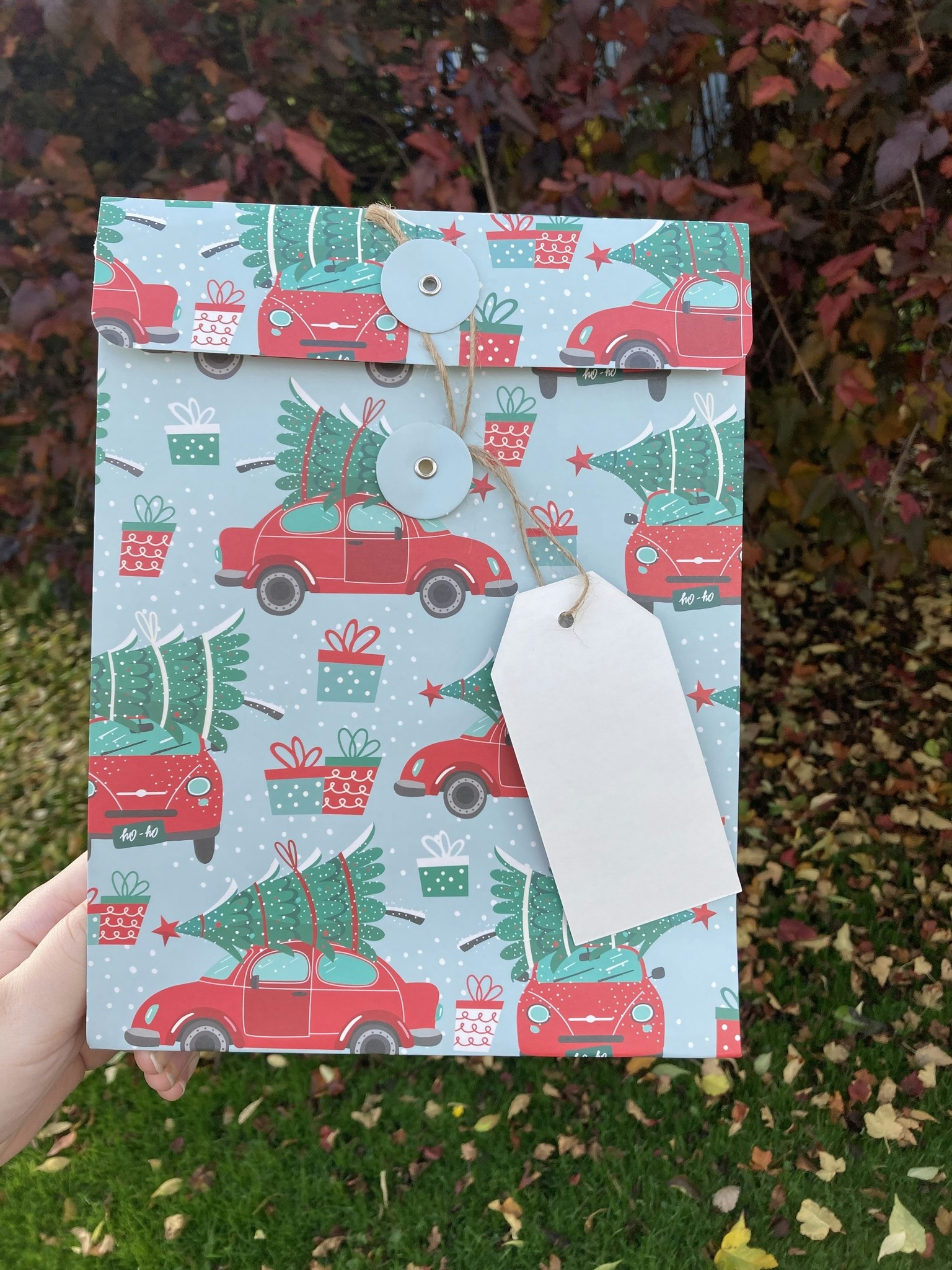 Presentpåse med snörstängning