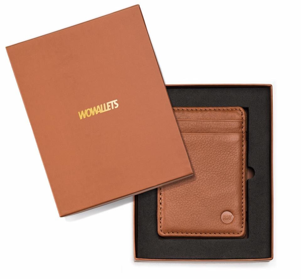 Brun läderplånbok i speciell design från Wowallets - Wowallets