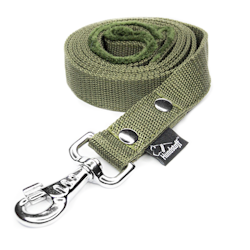 Khaki leash - with / without comfort handle