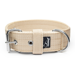 Active Beige 4cm wide beige dog collar
