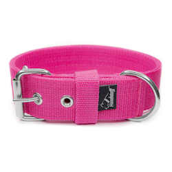Active Pink 4cm wide pink dog collar