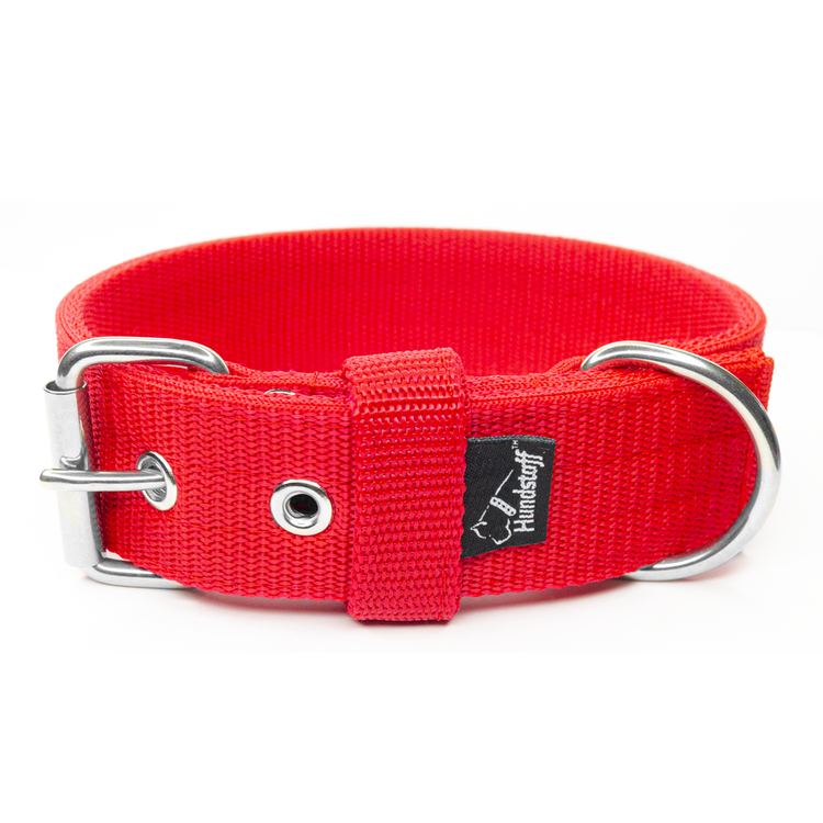 Active Red 4cm wide red dog collar