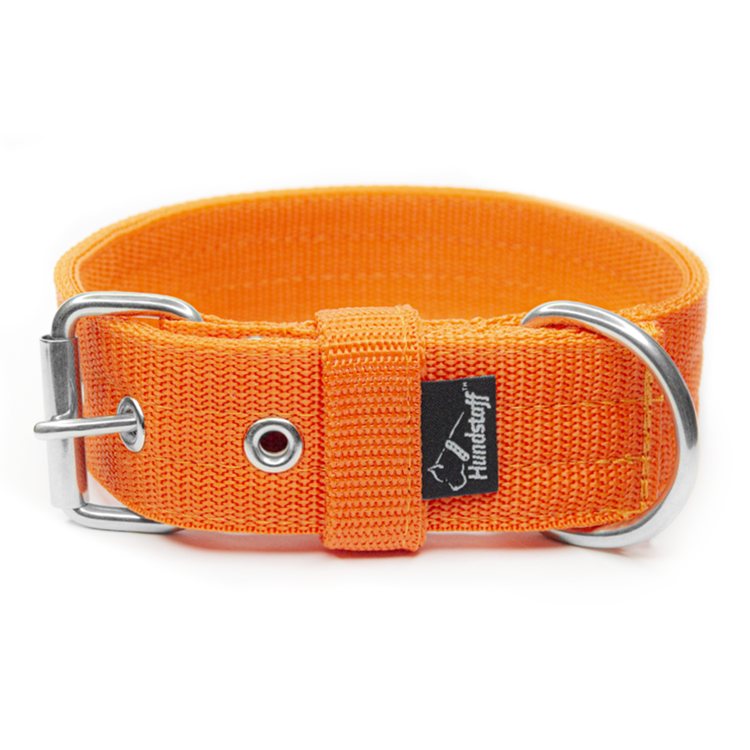 Active Orange - Brett slitstarkt halsband med spänne