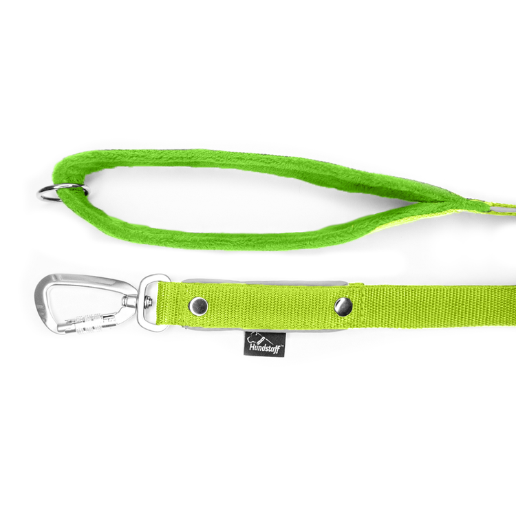 Safe Leash Lime - Koppel med reflex och twist & lock hake