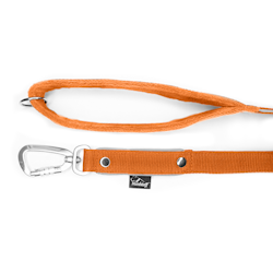 Safe Leash Orange - Koppel med reflex och twist & lock hake