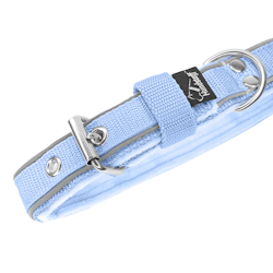 Energetic Safe Baby Blue - Fodrat reflexhalsband till mindre hundar