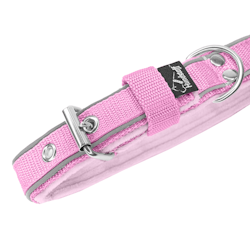 Energetic Safe Baby Pink - Fodrat reflexhalsband till mindre hundar