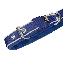 Energetic Safe Navy Blue - Fodrat reflexhalsband till mindre hundar