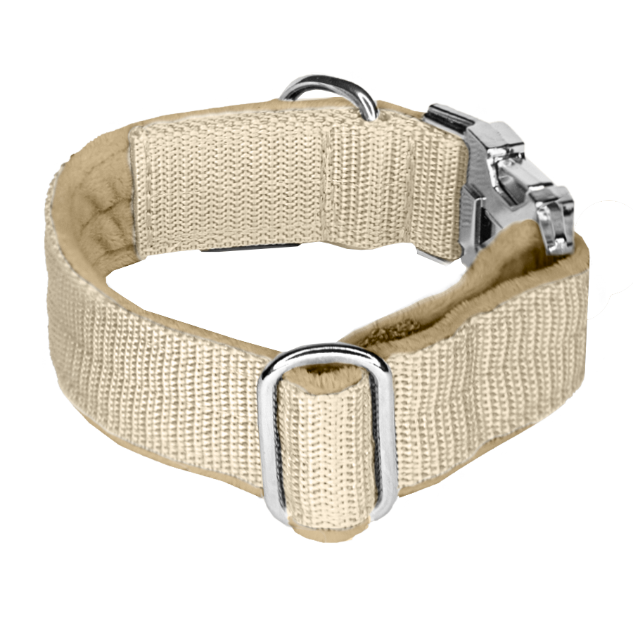 Easy Clip Beige - Reglerbart halsband med knäppspänne