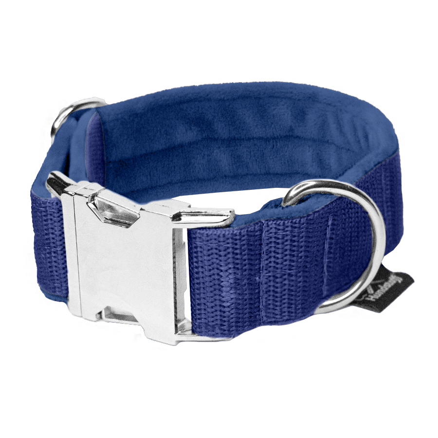 Easy Clip Navy Blue- Reglerbart halsband med knäppspänne