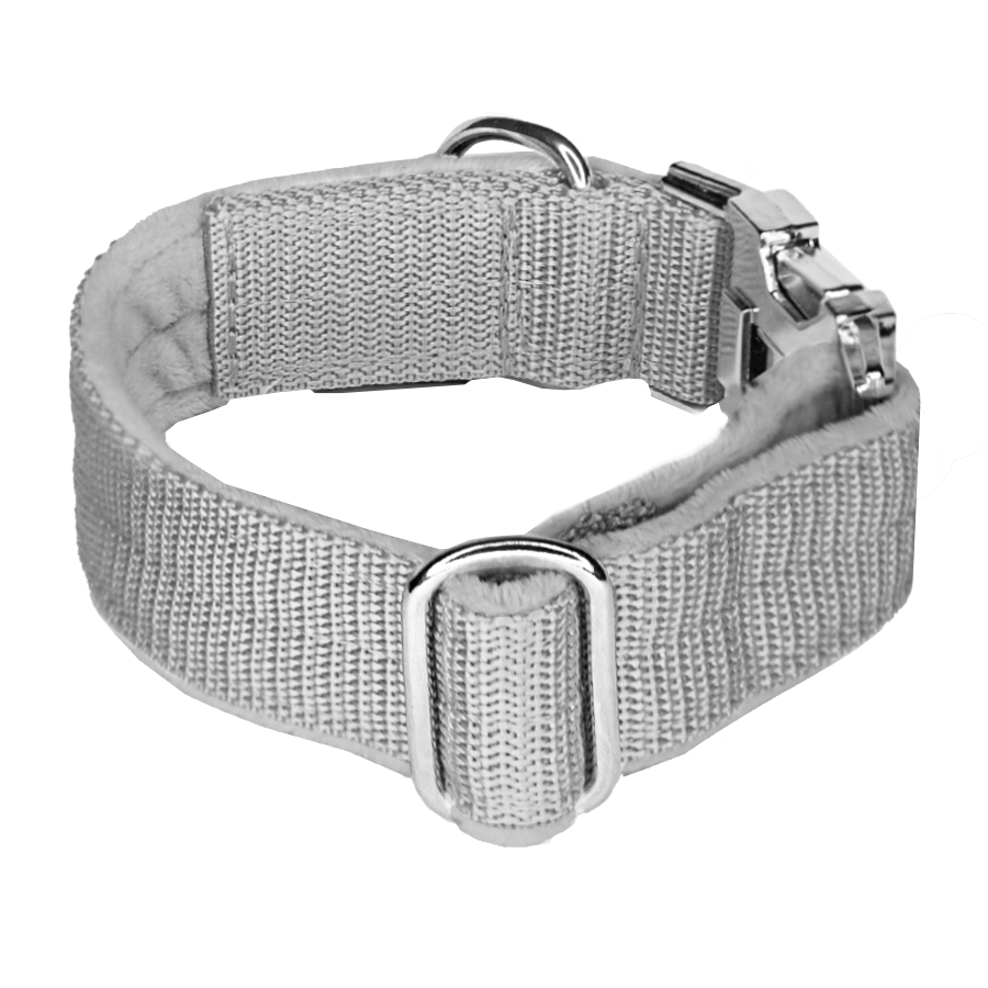 Easy Clip Grått- Reglerbart halsband med knäppspänne