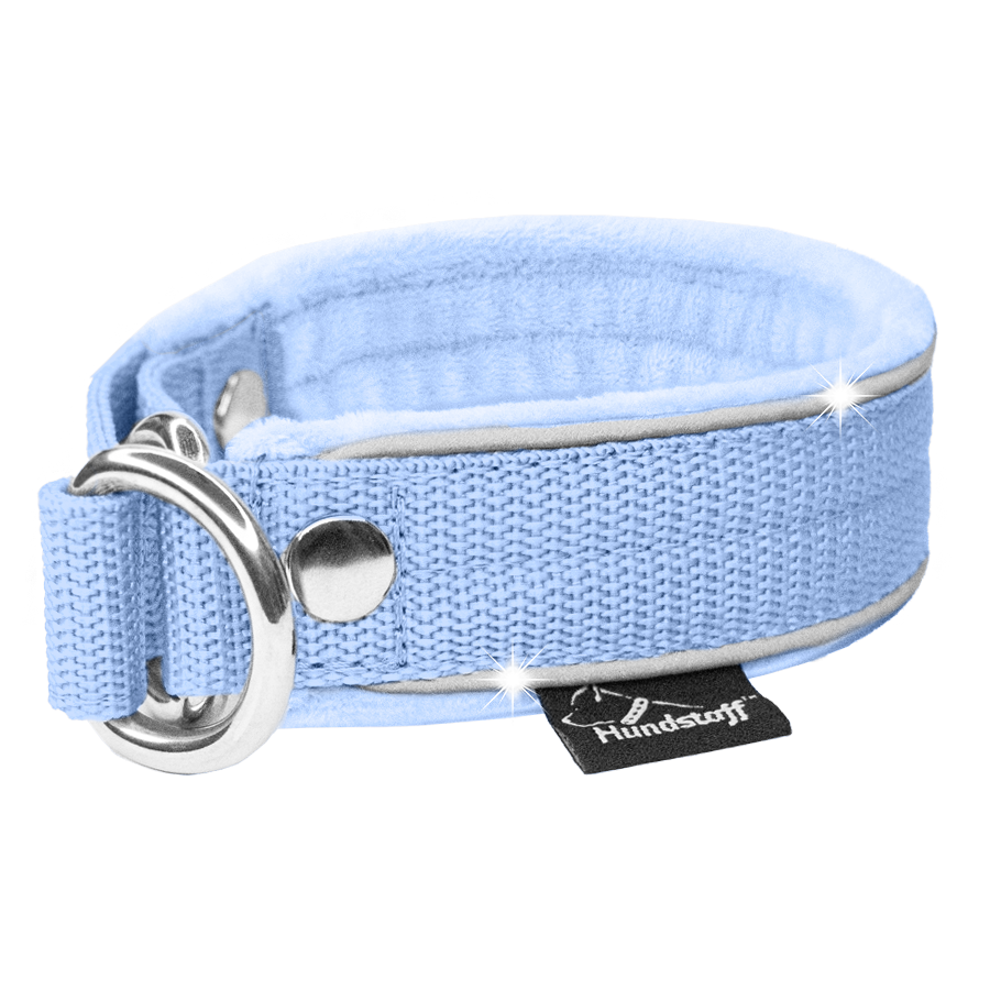 Martingale Pocket Baby Blue - Fodrat halsband halvstryp med reflex