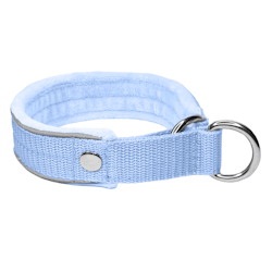 Martingale Pocket Baby Blue - Fodrat halsband halvstryp med reflex