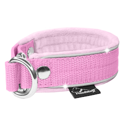 Martingale Pocket Baby Pink - Fodrat halsband halvstryp med reflex