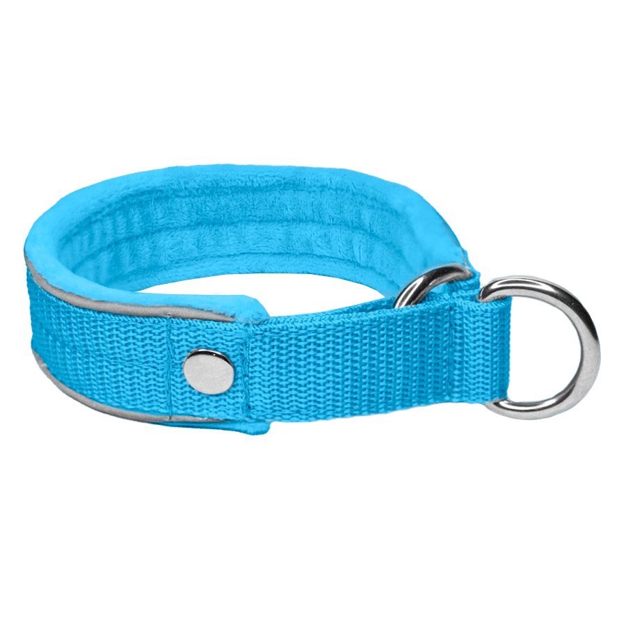 Martingale Pocket Ocean Blue- Fodrat halsband halvstryp med reflex