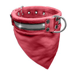 Bandana Collar Rasberry Red - halsband med bandana och reflex