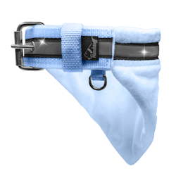 Bandana Collar Baby Blue - halsband med bandana och reflex