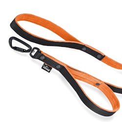 Guard Leash Black Edition Orange - Väktarkoppel med extra handtag