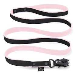 Walk Leash Black Edition Baby Pink - Säkert nylonkoppel i olika längder