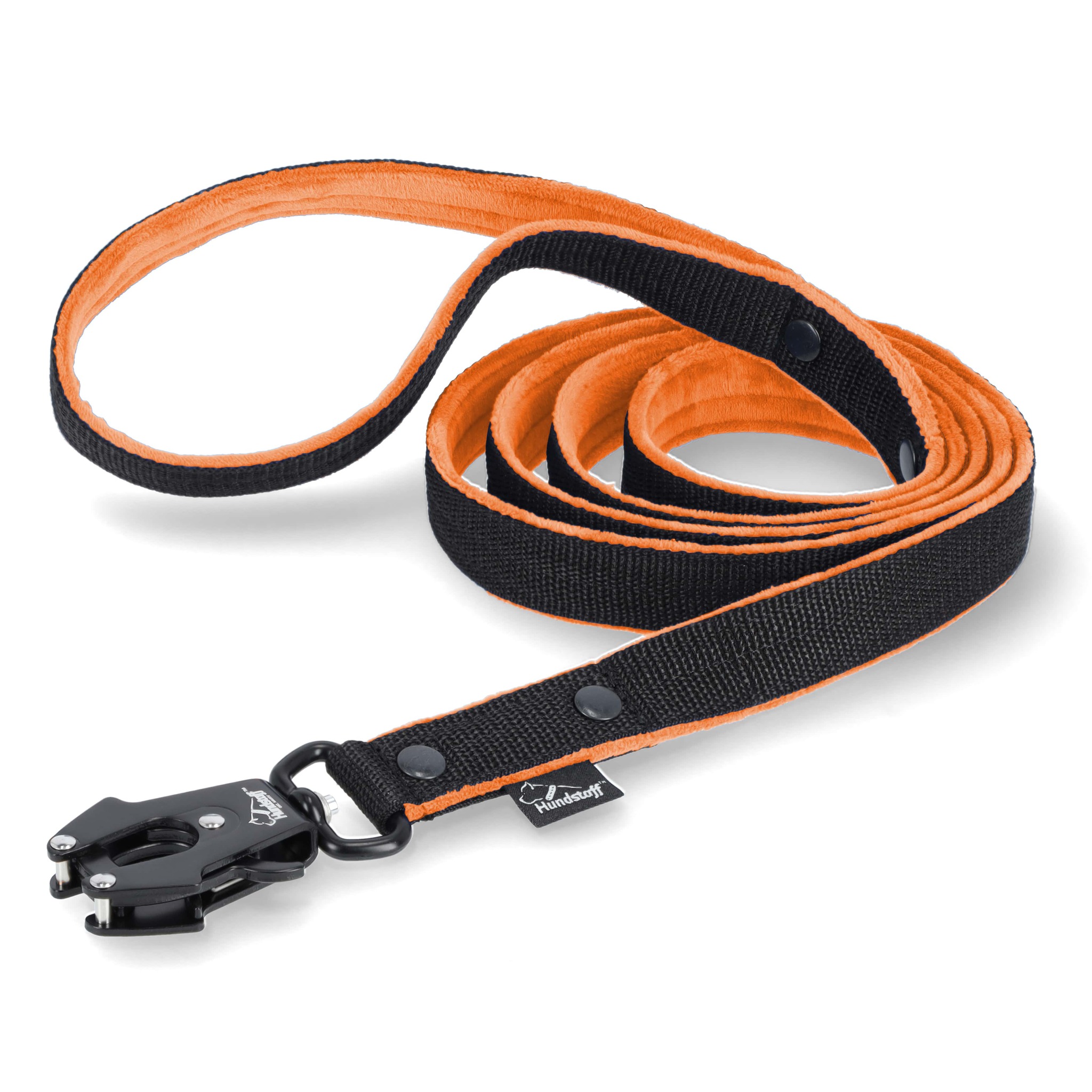 Walk Leash Black Edition Orange - Säkert nylonkoppel i olika längder